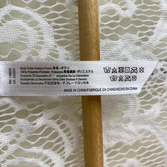 Flora Nikrooz Millie Lace Robe Size Small White Bride Bridal - Picture 9 of 13